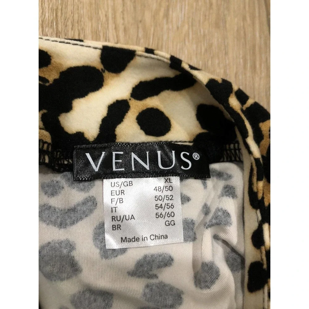 Venus Women’s Top Cheetah Print Cut Out XL Polyester R3 - Picture 5 of 8